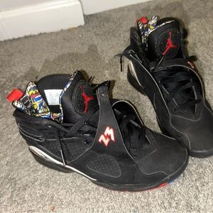 Jordan Black and Red Graphic High-Tops